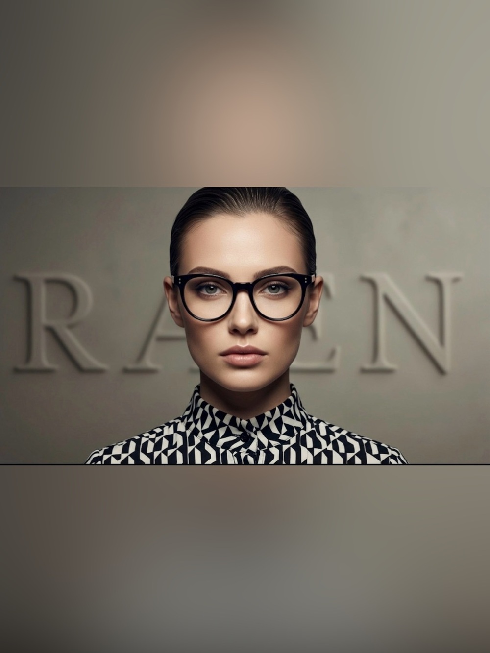 Authentic RAEN designer prescription round black eyeglasses frames